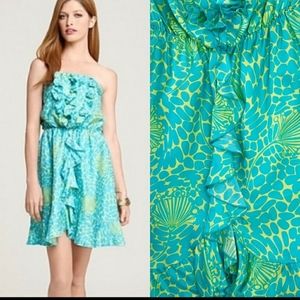 Lily Pulitzer Tiernan Silk Strapless Dress - Size